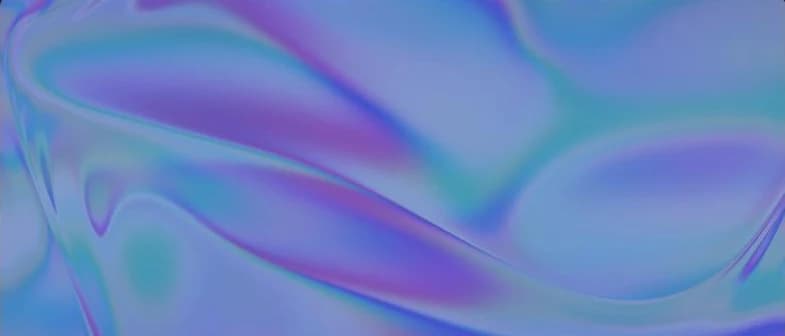 The Iridescence background from React Bits: pearlescent swirls in cool tones