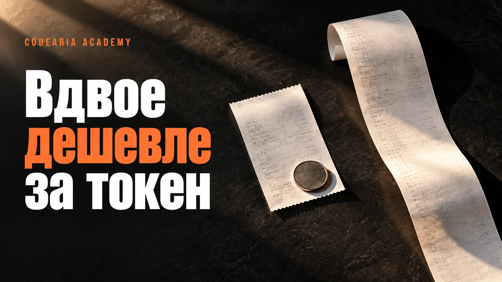 Обложка статьи: латунные чашечные весы, маленькая гирька перевешивает большую; надпись «Вдвое дешевле за токен»