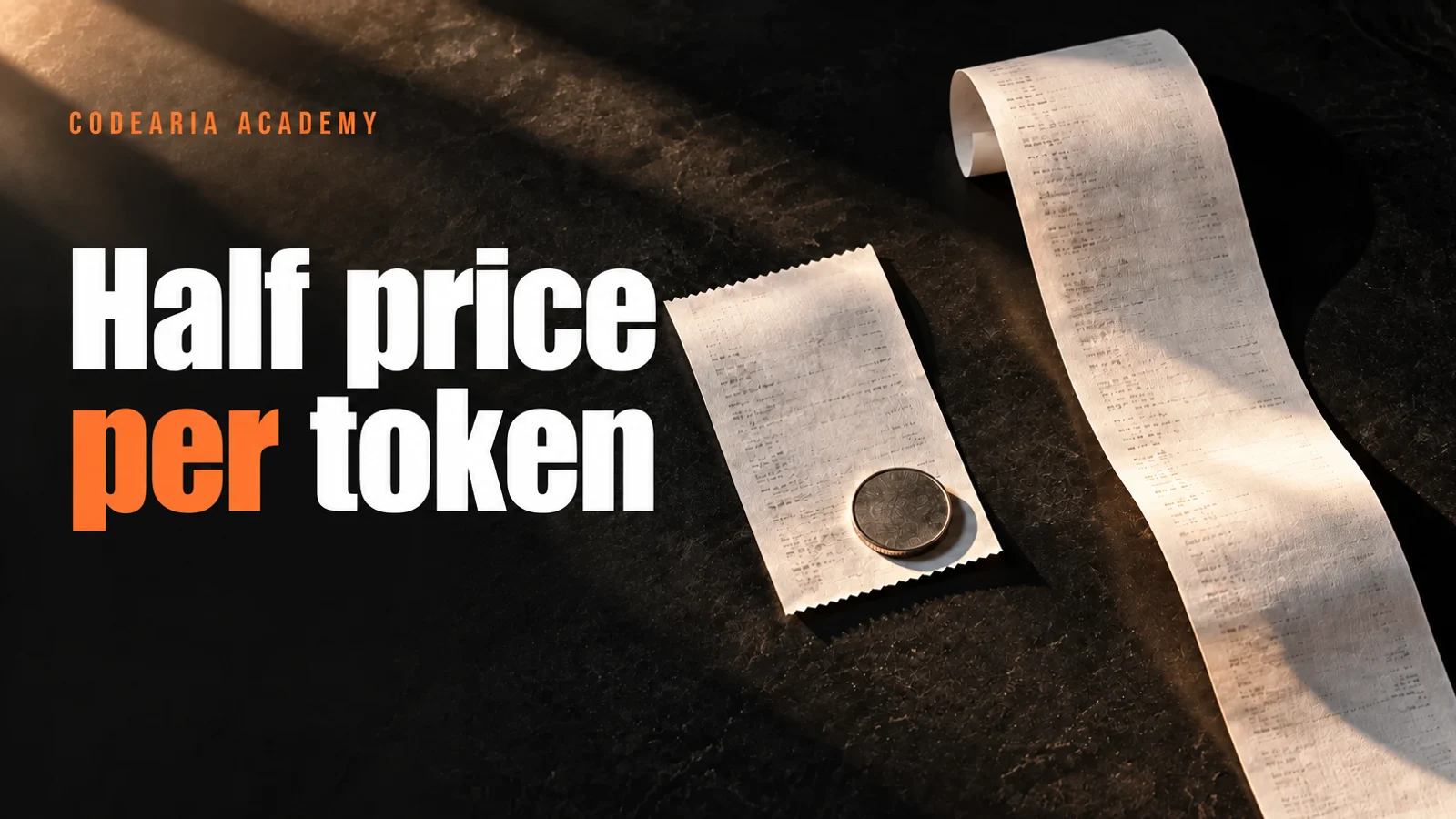 Article cover: a brass pan balance where a small weight outweighs a large one, caption Half price per token