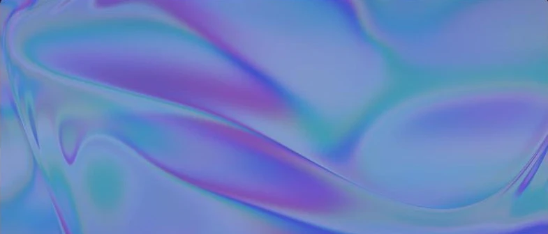 The Iridescence background from React Bits: pearlescent swirls in cool tones